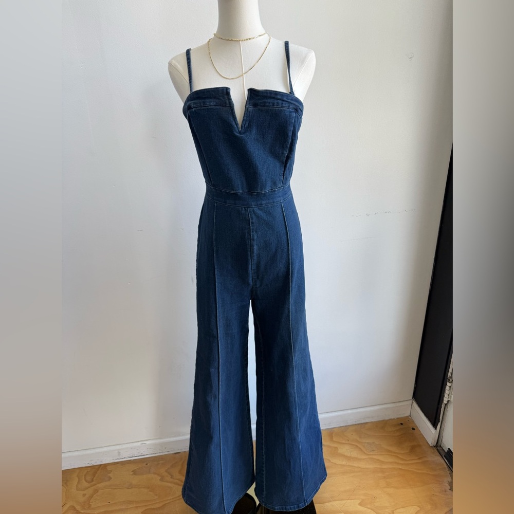 Denim Wide Leg Jumpsuit